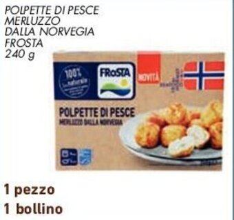 Conad POLPETTE DI PESCE MERLUZZO DALLA NORVEGIA FROSTA 240 g offerta