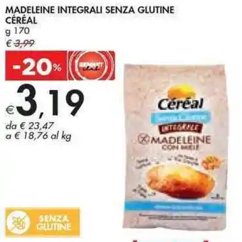 Bennet MADELEINE INTEGRALI SENZA GLUTINE CÉRÉAL g 170 offerta