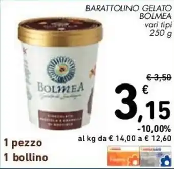 Conad BARATTOLINO GELA BOLMEA vari tipi 250 g offerta