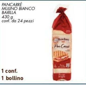 Conad PANCARRE MULINO BIANCO BARILLA 430 g conf. da 24 pezzi offerta
