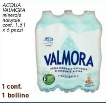 Conad ACQUA VALMORA minerale naturale conf. 1,5 l x 6 pezzi offerta