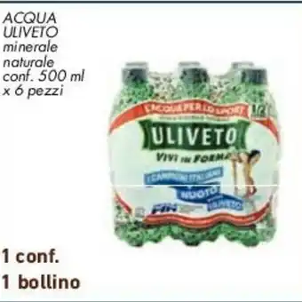 Conad ACQUA ULIVETO conf. 500 ml x 6 pezzi offerta