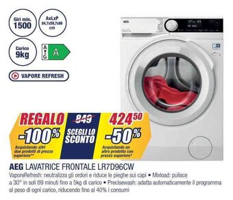 Trony AEG LAVATRICE FRONTALE LR7D96CW offerta