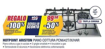 Trony HOTPOINT ARISTON PIANO COTTURA PCN642T/IX/HAR offerta
