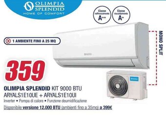 Trony OLIMPIA SPLENDID KIT 9000 BTU ARYALS1E10UE + ARYALS1E10UI offerta