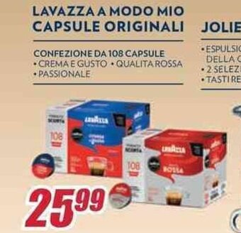 Trony LAVAZZA A MODO MIO CAPSULE ORIGINALI offerta