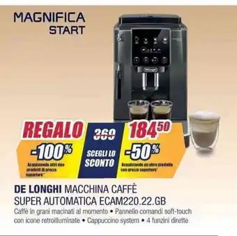 Trony MAGNIFICA START DE LONGHI MACCHINA CAFFÈ offerta