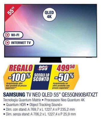 Trony SAMSUNG TV NEO QLED 55" QE55QN90BATXZT offerta