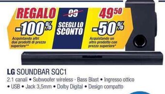 Trony LG SOUNDBAR SQC1 offerta