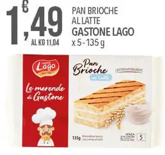 PAN BRIOCHE AL LATTE GASTONE LAGO x5-135 g