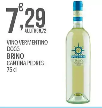 Iper Romagnolo VINO VERMENTINO DOCG BRINO CANTINA PEDRES 75 cl offerta