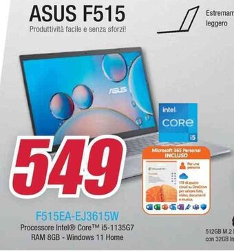 Trony ASUS F515 offerta