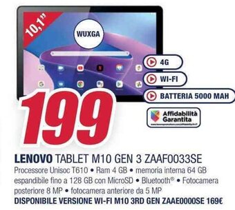 Trony LENOVO TABLET M10 GEN 3 ZAAF0033SE offerta