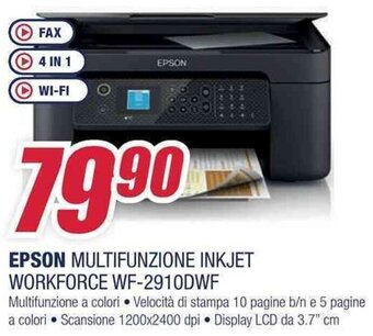 Trony EPSON MULTIFUNZIONE INKJET WORKFORCE WF-2910DWF offerta