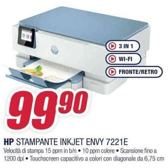 Trony HP STAMPANTE INKJET ENVY 7221E offerta