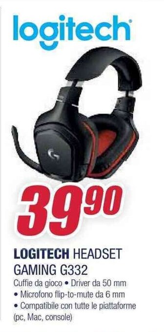 LOGITECH HEADSET GAMING G332
