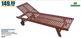 LETTINO CON SCHIENALE REGOLABILE 197x67xH.85 CM