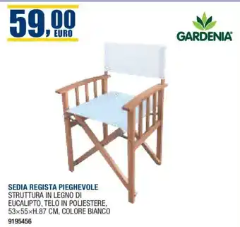 SEDIA REGISTA PIEGHEVOLE 53x55xH.87 CM