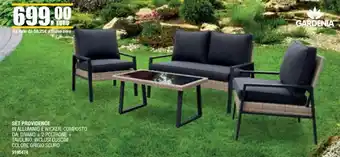 Bricofer SET PROVIDENCE IN ALLUMINIO E WICKER offerta