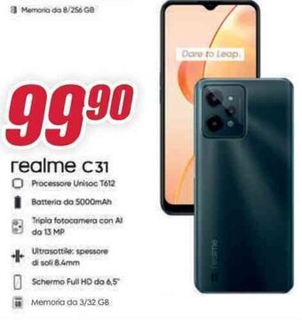 Trony realme C31 offerta