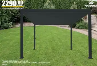 Bricofer PERGOLA ANDROMEDA 3x4xH.2,40 MT ALETTE IN ACCIAIO offerta