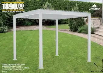 Bricofer PERGOLA AUTOPORTANTE ORSA MAGGIORE 3x3,6xH.2,25 MT offerta
