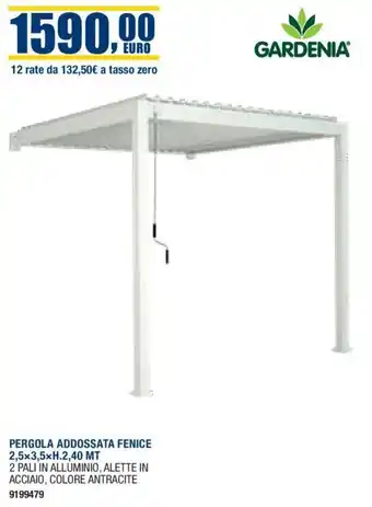 Bricofer PERGOLA ADDOSSATA FENICE 2,5x3,5xH.2,40 MT offerta