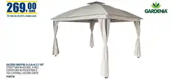 Bricofer GAZEBO MUFFIN 3x3,6xH.2,7 MT STRUTTURA IN ACCIAIO offerta