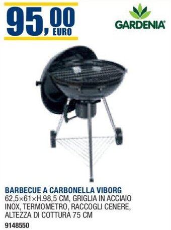 BARBECUE A CARBONELLA VIBORG 62,5x61xH.98,5 CM