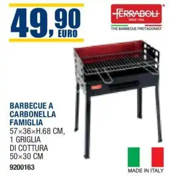 BARBECUE A CARBONELLA FAMIGLIA 57x36xH.68 CM,