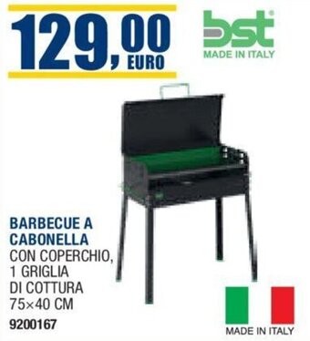 Bricofer BARBECUE A CABONELLA CON COPERCHIO, offerta