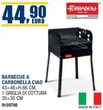 BARBECUE A CARBONELLA CIAO 43x46xH.66 CM