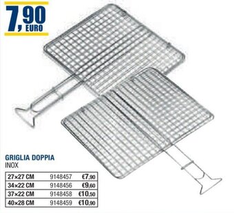 GRIGLIA DOPPIA INOX 27x27 CM