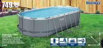 BESTWAY PISCINA OVALE POWER STEEL FRAME 549x274xH.122 CM