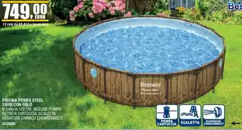 Bricofer PISCINA POWER STEEL SWIM CON OBLÒ Ø 549xH.122 CM offerta