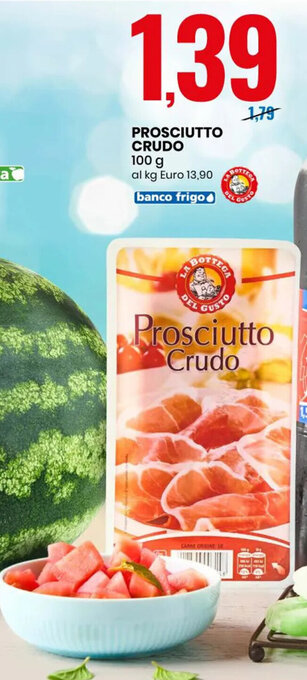 Eurospin PROSCIUTTO CRUDO 100 g offerta