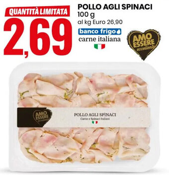 Eurospin POLLO AGLI SPINACI 100 g offerta