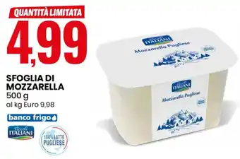 Eurospin SFOGLIA DI MOZZARELLA 500 g offerta