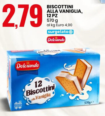 Eurospin BISCOTTINI ALLA VANIGLIA, 12 PZ 570 g offerta