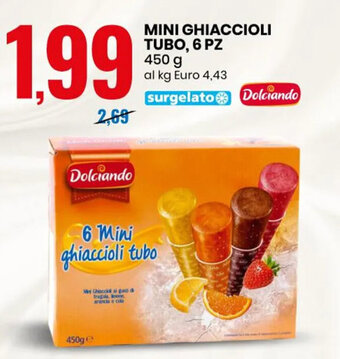 Eurospin MINI GHIACCIOLI TUBO, 6 PZ 450 g offerta