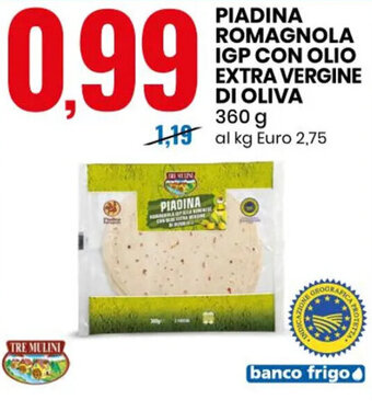 Eurospin PIADINA ROMAGNOLA IGP CON OLIO EXTRA VERGINE DI OLIVA 360 g offerta
