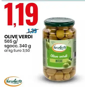 Eurospin OLIVE VERDI 565 g/ sgocc. 340 g offerta