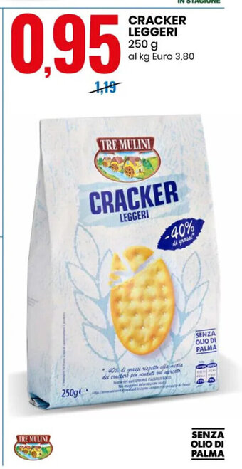 Eurospin CRACKER LEGGERI 250 g offerta