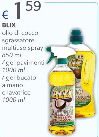 Acqua & Sapone BLIX olio di cocco sgrassatore multiuso spray 850 ml offerta