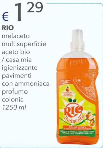 RIO melaceto multisuperficie aceto bio / / casa mia igienizzante pavimenti con ammoniaca profumo colonia 1250 ml