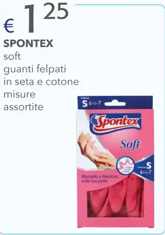 Acqua & Sapone SPONTEX soft guanti felpati in seta e cotone misure assortite offerta