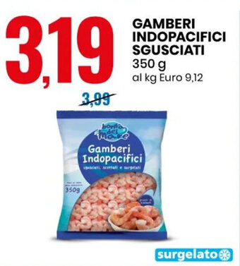Eurospin GAMBERI INDOPACIFICI SGUSCIATI 350 g offerta