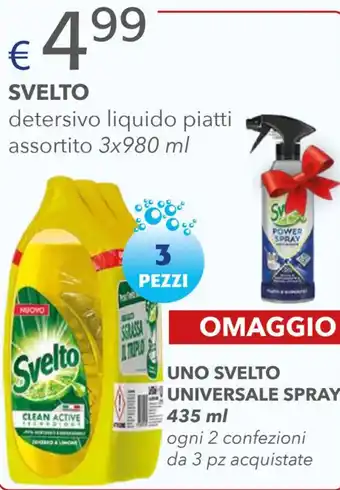 Acqua & Sapone SVELTO detersivo liquido piatti assortito 3x980 ml offerta