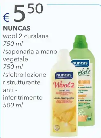 Acqua & Sapone NUNCAS wool 2 curalana 750 ml offerta