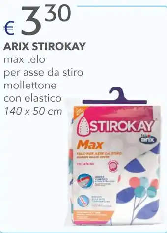 Acqua & Sapone ARIX STIROKAY max telo per asse da stiro mollettone con elastico 140 x 50 cm offerta